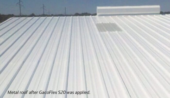 GacoFlex S20 Silicone Over Metal Roof Restoration - Cherokee Building ...