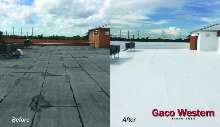 Case History GacoFlex S20 Flat Roof Restoration Cutler Plaza Photo