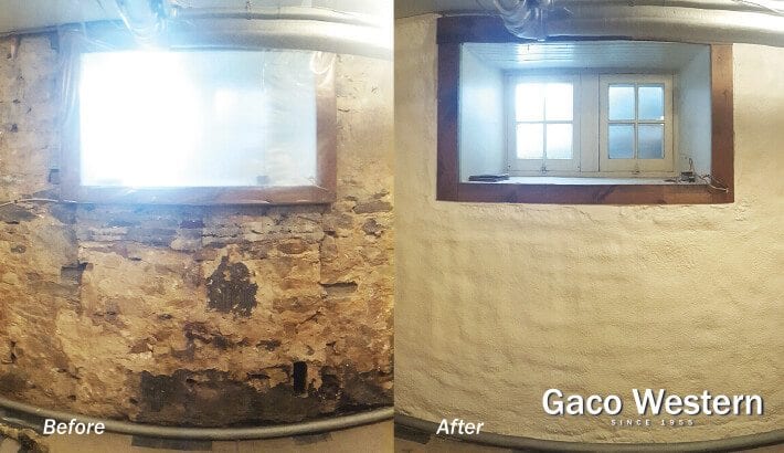 Case History GacoOnePass Christ Delong UCC Church Stone Wall Restoration BA Photo